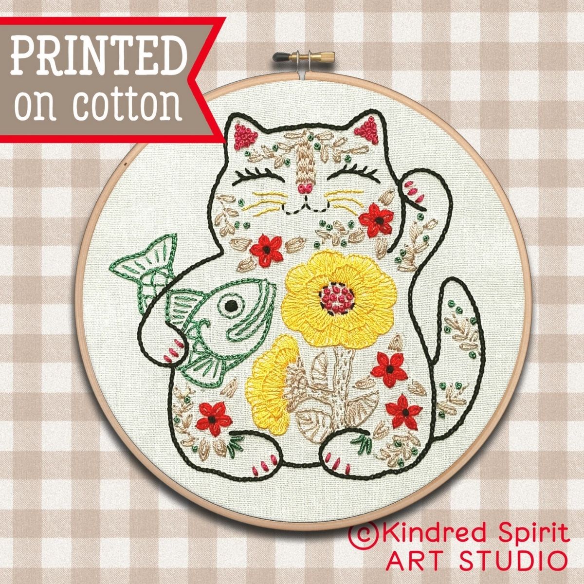 Cat Embroidery Kit