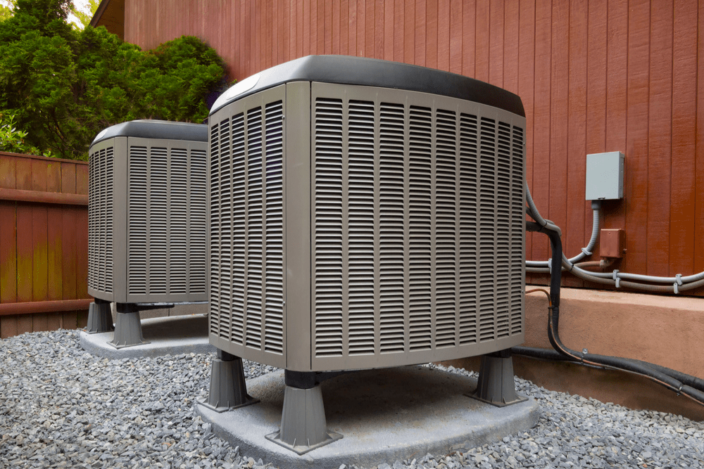 A view of two heating systems. 