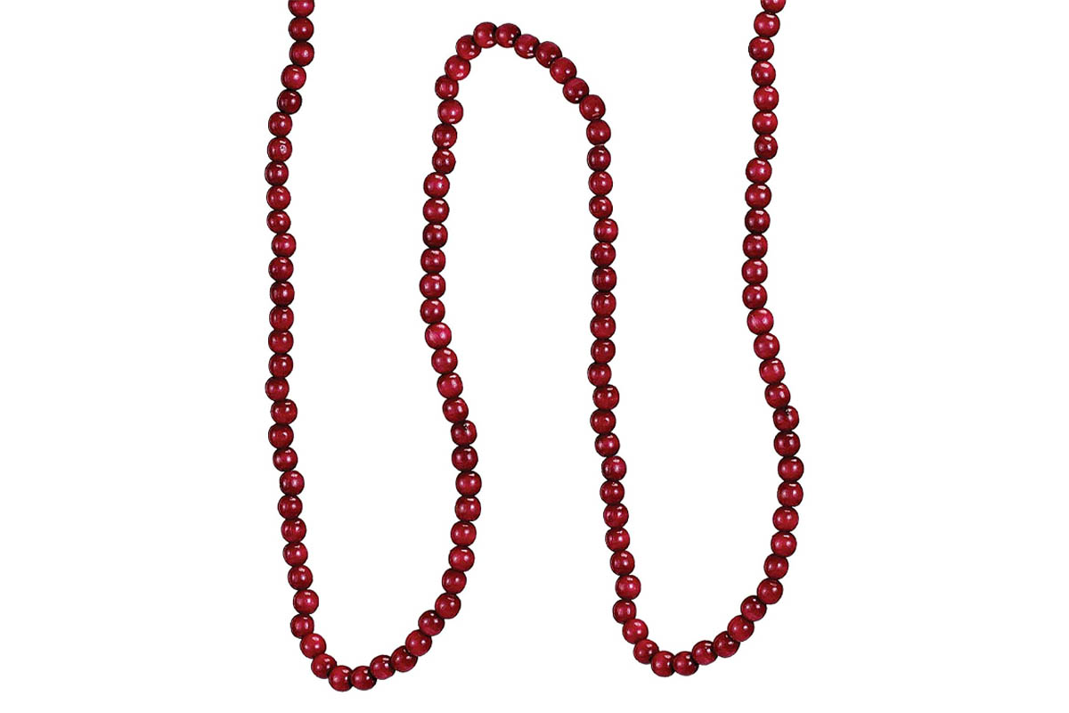 The Best Christmas Garland Option: Kurt Adler Red Wooden Cranberry Garland