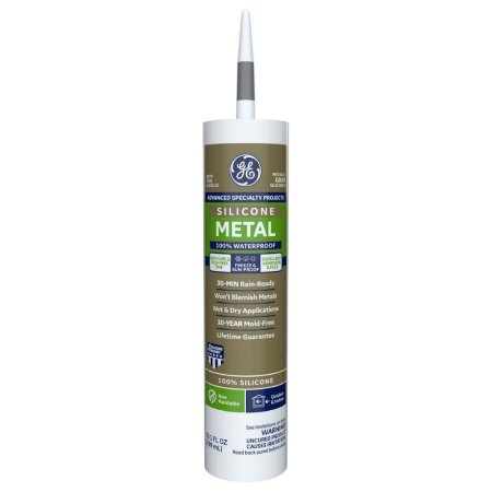  GE Silicone II Aluminum and Metal Sealant in tube on white background