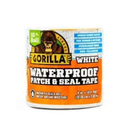  Roll of Gorilla Waterproof Patch and Seal Tape in White on white background