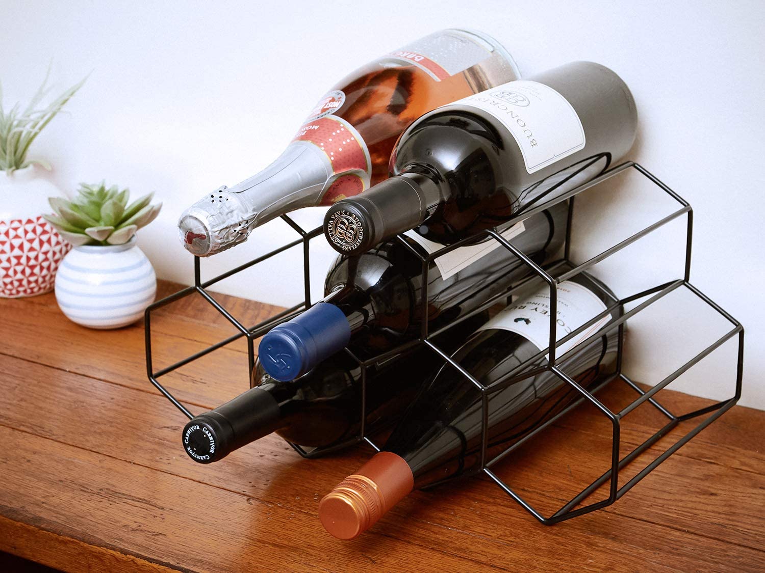 wine rack ideas - geometric