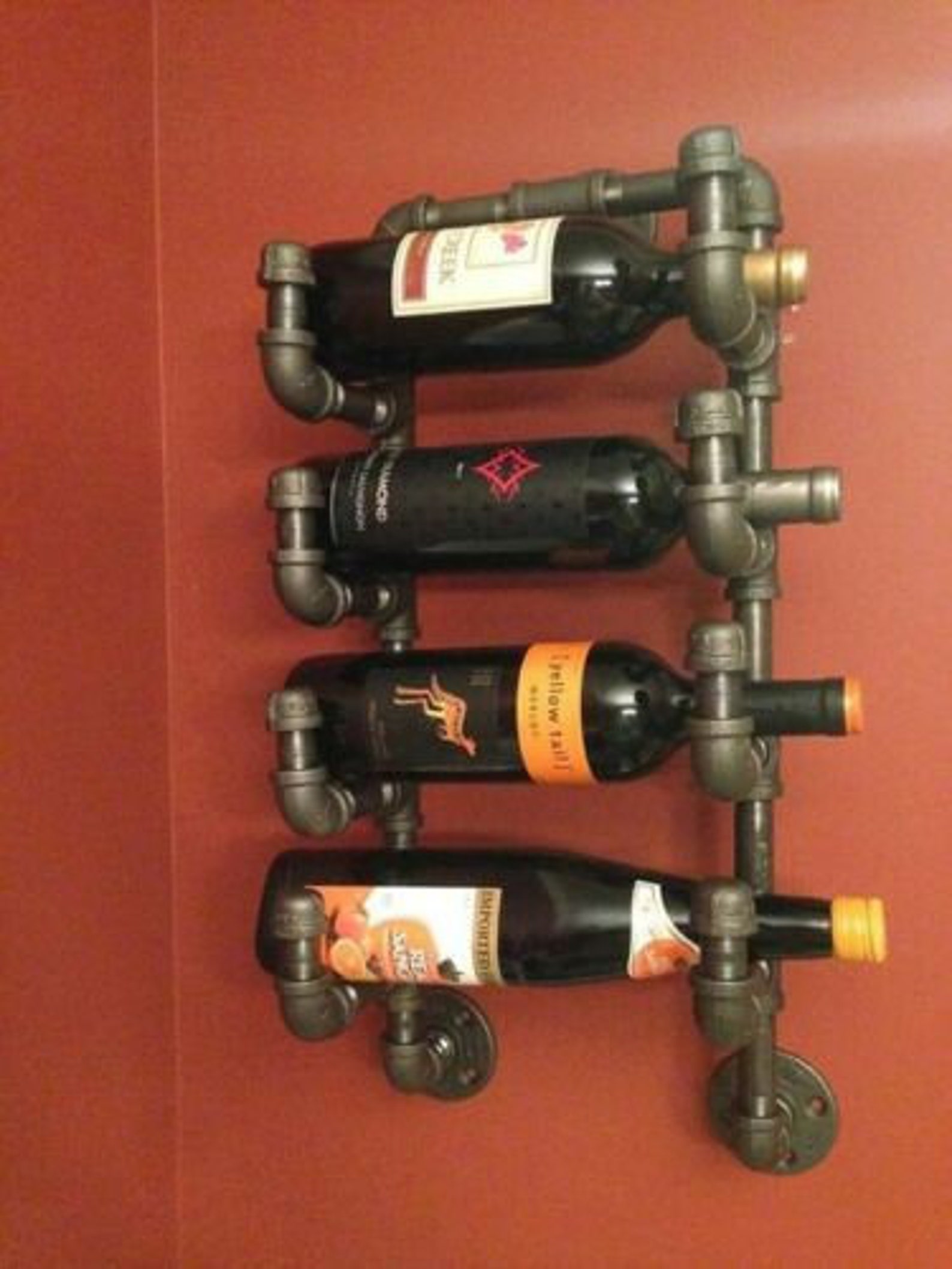 wine rack ideas - industrial