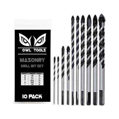 Owl Tools 10-Piece Masonry Drill Bits Set on a white background