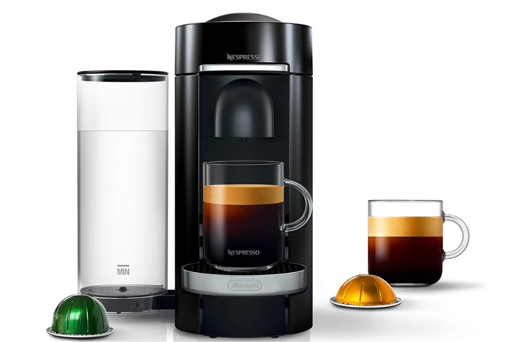 Nespresso by De’Longhi Vertuo Plus Deluxe Coffee & Espresso Maker with Aeroccino Frother