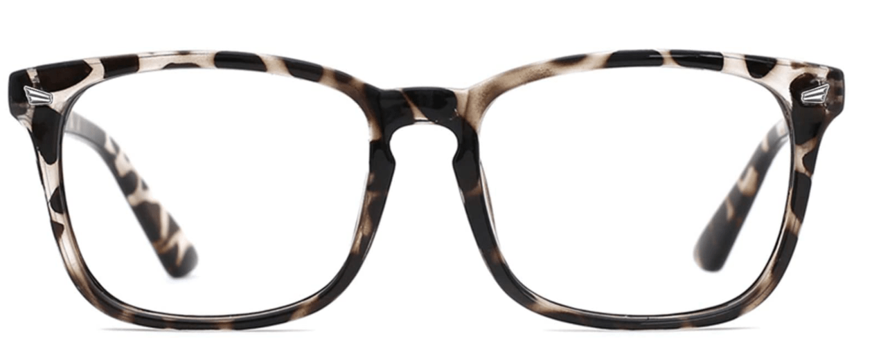 TIJN's blue light-blocking glasses with a tortoiseshell frame on a white background.