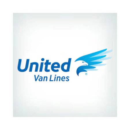  The words 'United Van Lines' and the company's blue logo appear on a grey background.