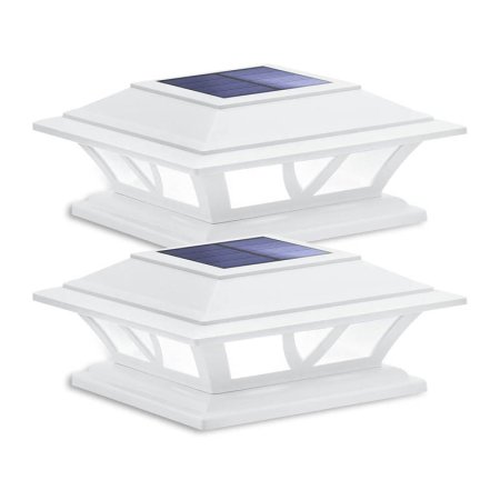  Two Siedinlar Solar Post Lights on a white background