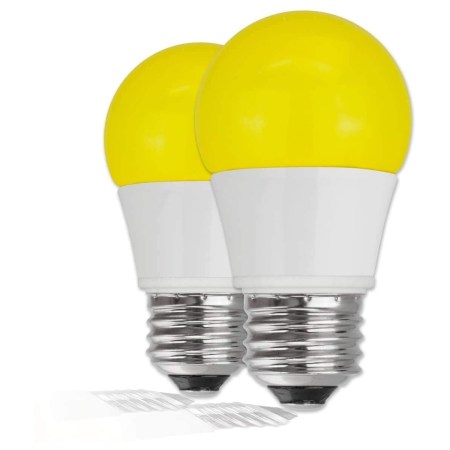 best outdoor light bulbs option: TCP 5 Watt LED Yellow Bug Light Bulbs