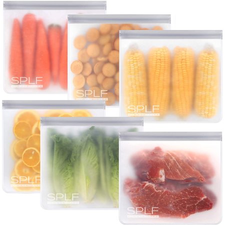  Best Freezer Containers Option: SPLF 6 Pack BPA FREE Reusable Gallon Freezer Bags