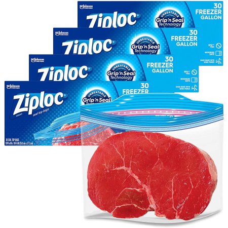  Best Freezer Containers Option: Ziploc Gallon Food Storage Freezer Bags