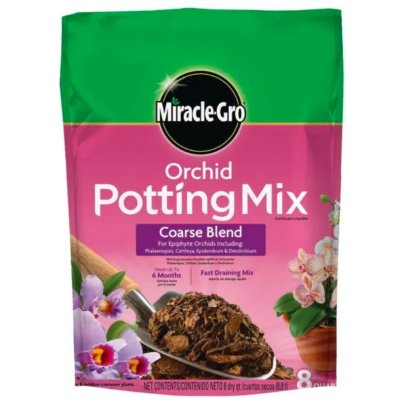 The Best Soil for Orchids Option: Miracle-Gro 8 Qt. Orchid Coarse Mix