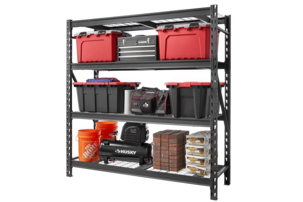 Deals Roundup Home Depot 11:1 Option: Husky Black 4-Tier Heavy Duty Steel Garage Shelving Unit