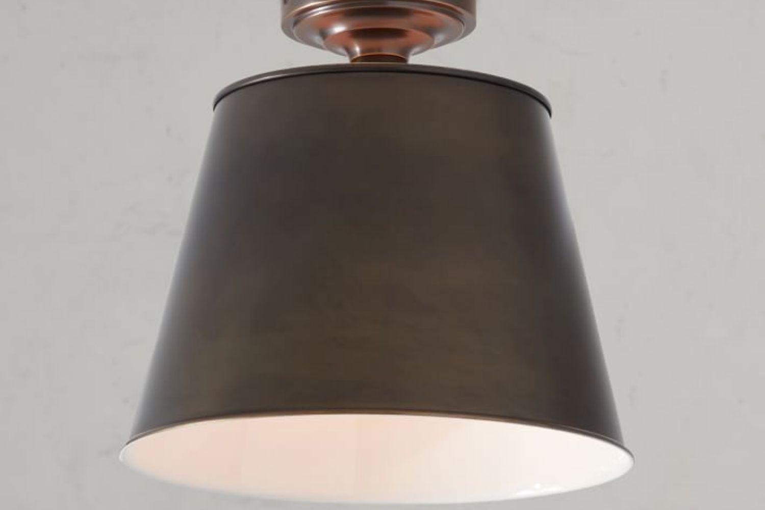 The Best Flush Mount Lights Option: Tapered Metal Shade Flush Mount