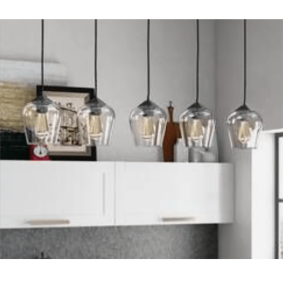 Best Track Lighting Options: Scruggs 5 - Light Kitchen Island Linear Pendant