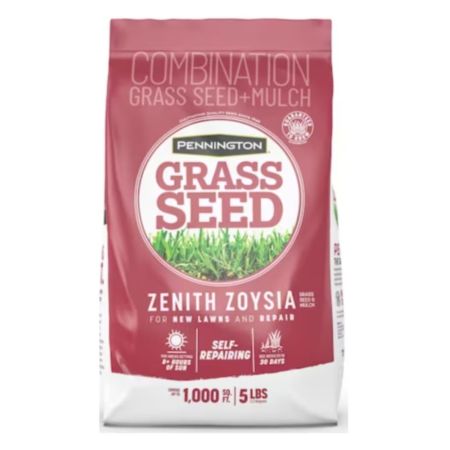  The Pennington Zenith Zoysia Grass Seed & Mulch on a white background
