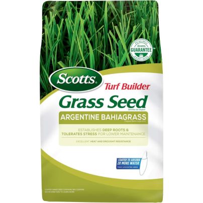 The Scotts Turf Builder Grass Seed Argentine Bahiagrass on a white background