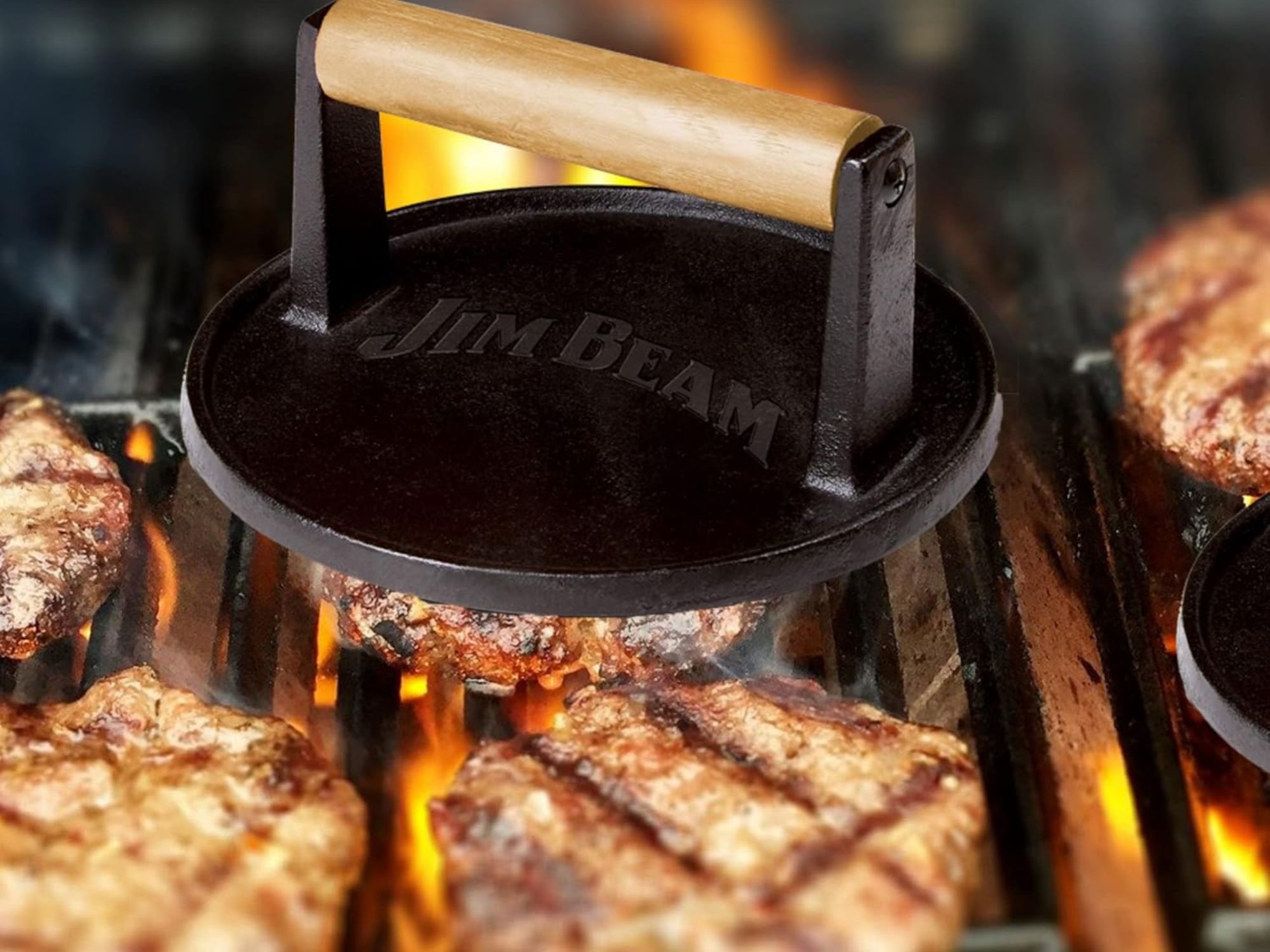 Jim Beam Cast Iron Burger Press