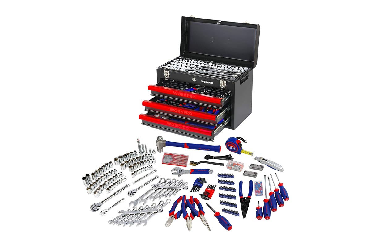 The Best Gifts for Mechanics Option WorkPro 408-Piece Mechanics Tool Set