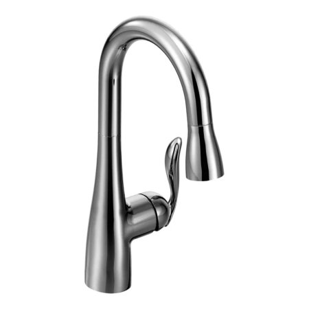  The Best Bar Sink Faucets Option: Moen Chrome Arbor Pull Down Bar Faucet