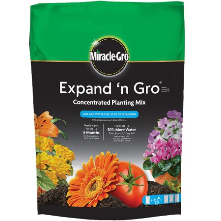  Best Soil for Herbs Options: Miracle-Gro Expand 'n Gro Concentrated Planting Mix 0.33 Cu Ft