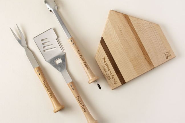 The Best Grilling Option: Personalized Baseball BBQ Tools & Cutting Board
