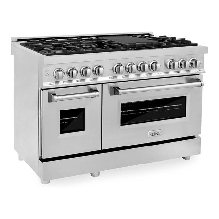  The Zline Dual-Fuel Range on a white background