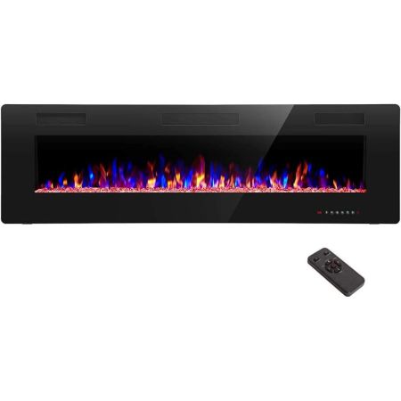  The Best Electric Fireplace Insert Option: R.W.Flame 68" Recessed Wall Electric Fireplace Heater