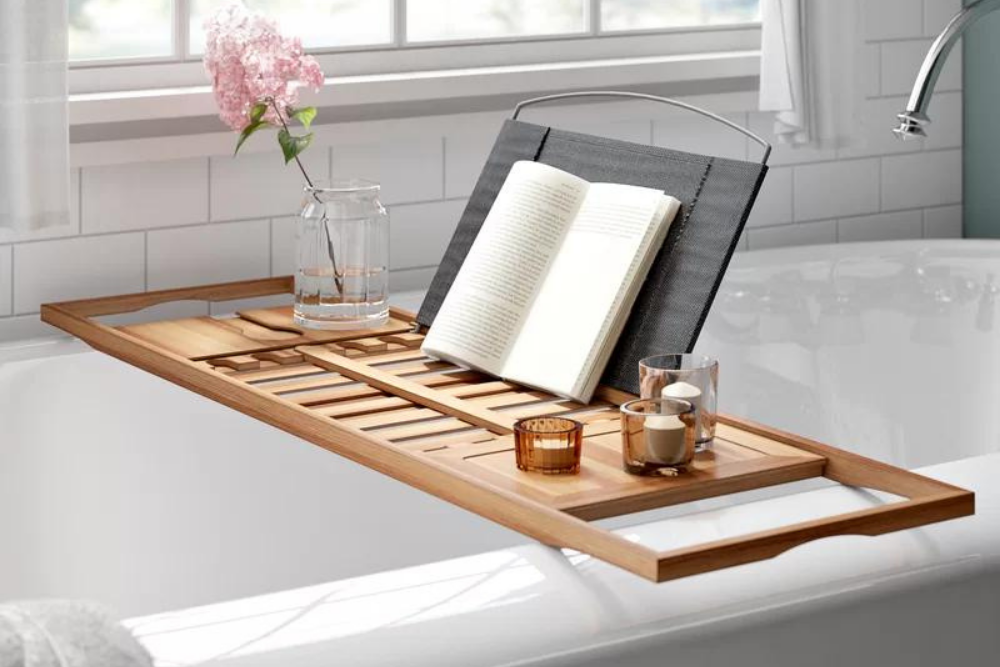 Deals Roundup 2/16 Option: Rebrilliant Gardner Freestanding Bamboo Bath Caddy