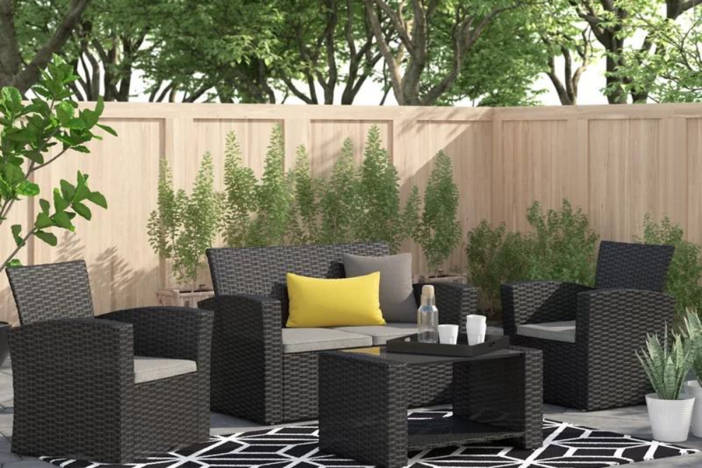 Deals Roundup 2/16 Option: Zipcode Design Charmain Wicker:Rattan 4-Person Seating Group with Cushions