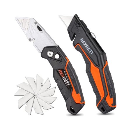  The Best Utility Knife Option: REXBETI 2-Pack Utility Knife Heavy Duty