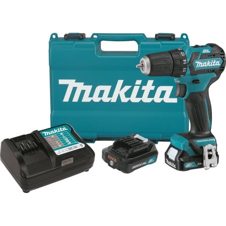  The Makita FD07R1 12V Brushless Cordless Driver-Drill Kit on a white background