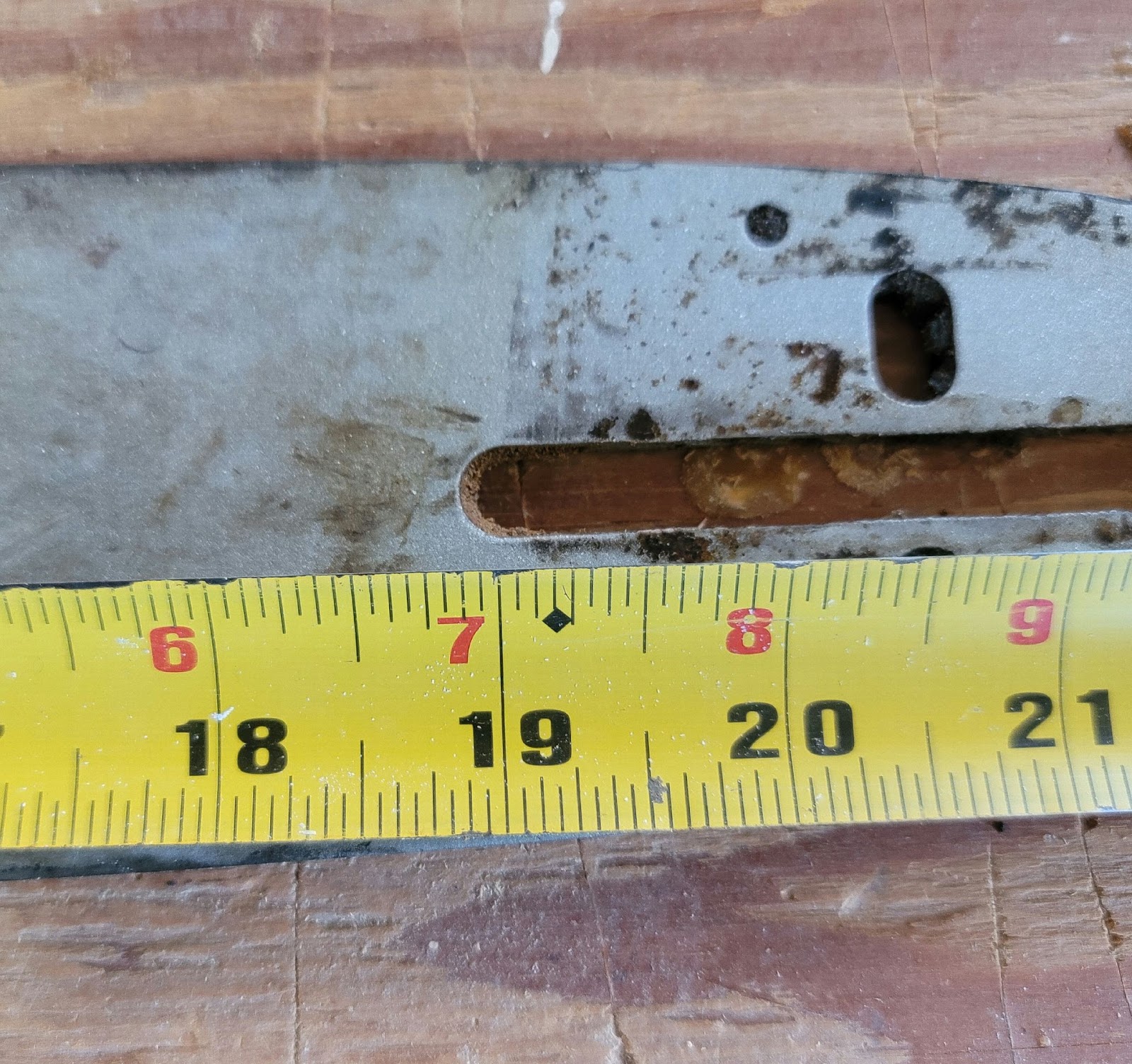 how to measure a chainsaw bar