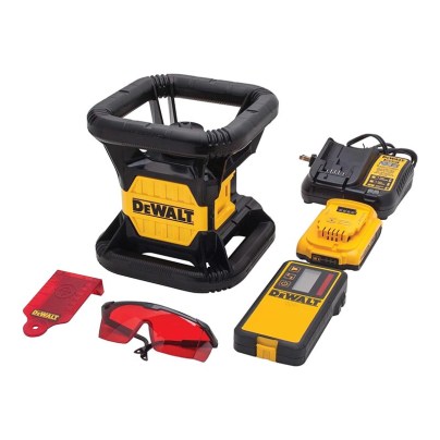 The DeWalt 20V MAX Red Rotary Laser on a white background.