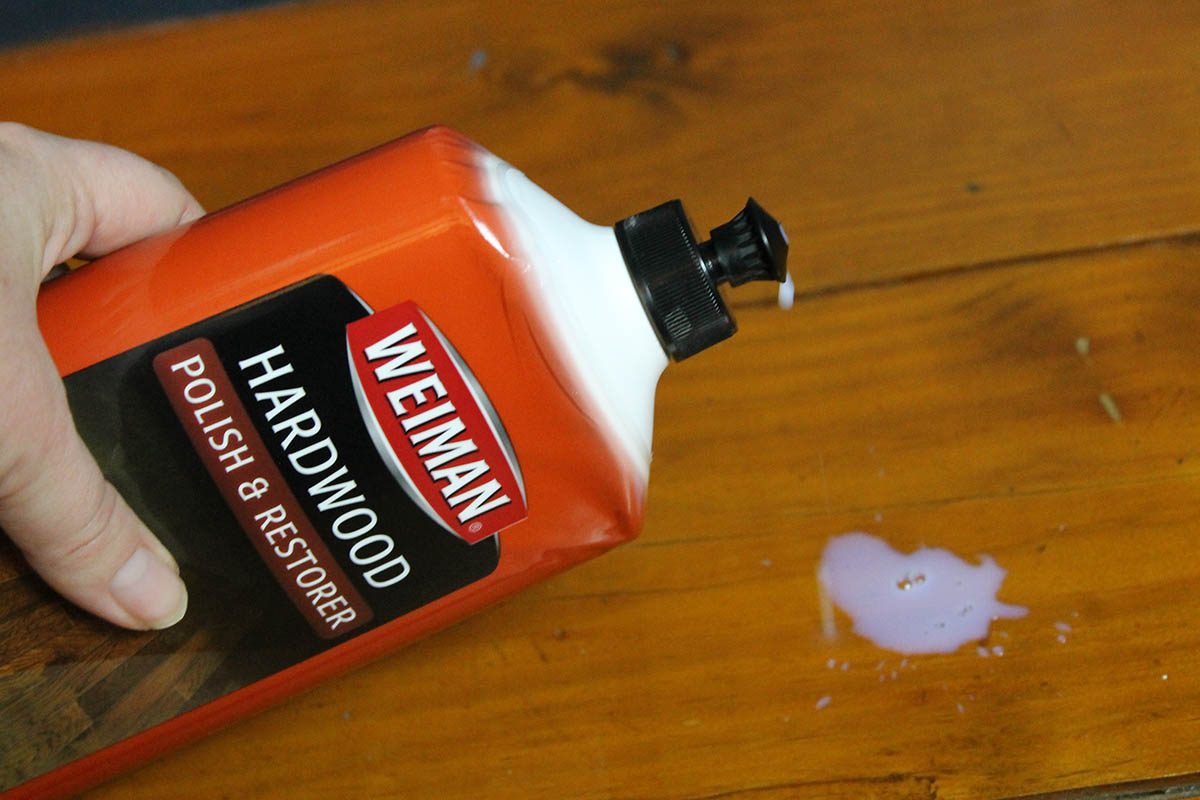 The Best Hardwood Floor Polish Squirting Weiman Hardwood Polish on Hardwood Floors