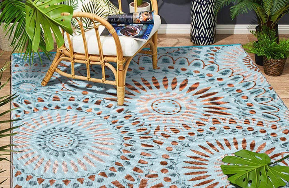 The Best Recycled Plastic Outdoor Furniture Pieces Option: Reversible Indoor Outdoor Plastic Rug