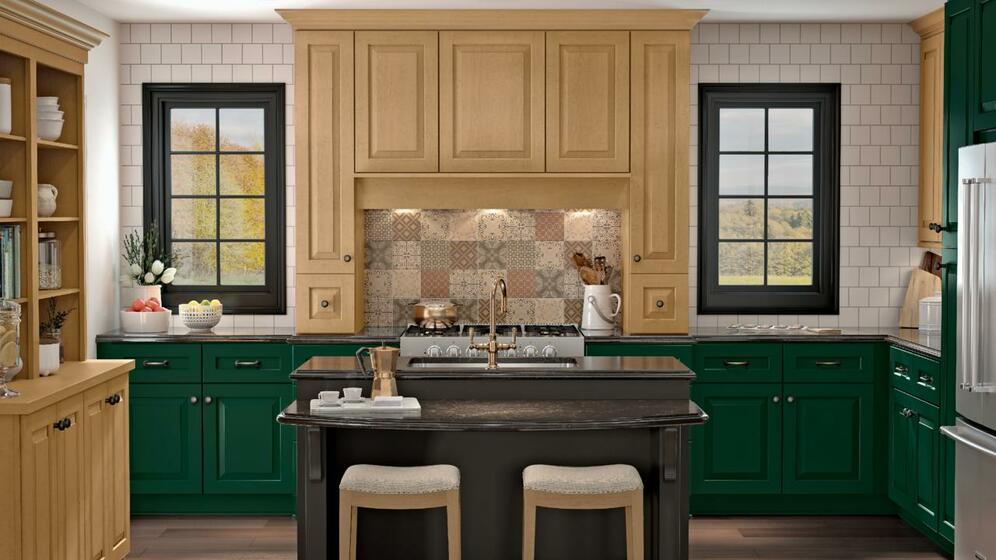 two-tone kitchen cabinets