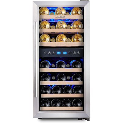 The Best Dual Zone Wine Fridges Option: Phiestina 16-Inch Dual Zone Wine Cooler Fridge