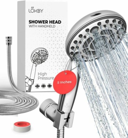  Lokby 1.8 GPM Handheld Water-Saving Shower Head