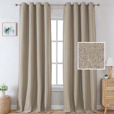  The Best Soundproof Curtains Option: H.Versailtex Linen Blackout Soundproof Curtains