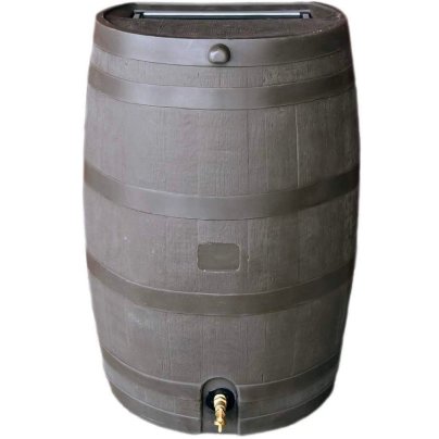 RTS Home Accents Flat Back Rain Barrel on a white background