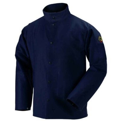 Black Stallion Navy FR Cotton Welding Jacket