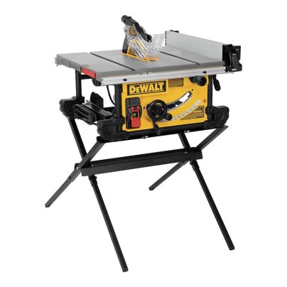 The Best DeWalt Table Saw Option: DeWalt 10-Inch Jobsite Table Saw With Scissor Stand