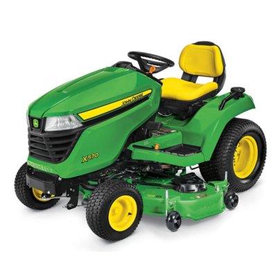 John Deere X570 Lawn Tractor With 54-Inch Deck on white background