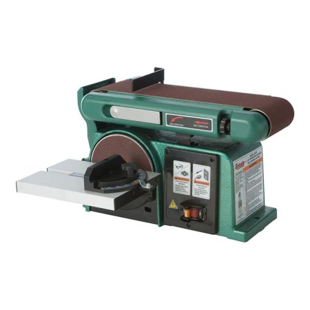  Grizzly Industrial Horizontal Vertical Belt Sander on white background