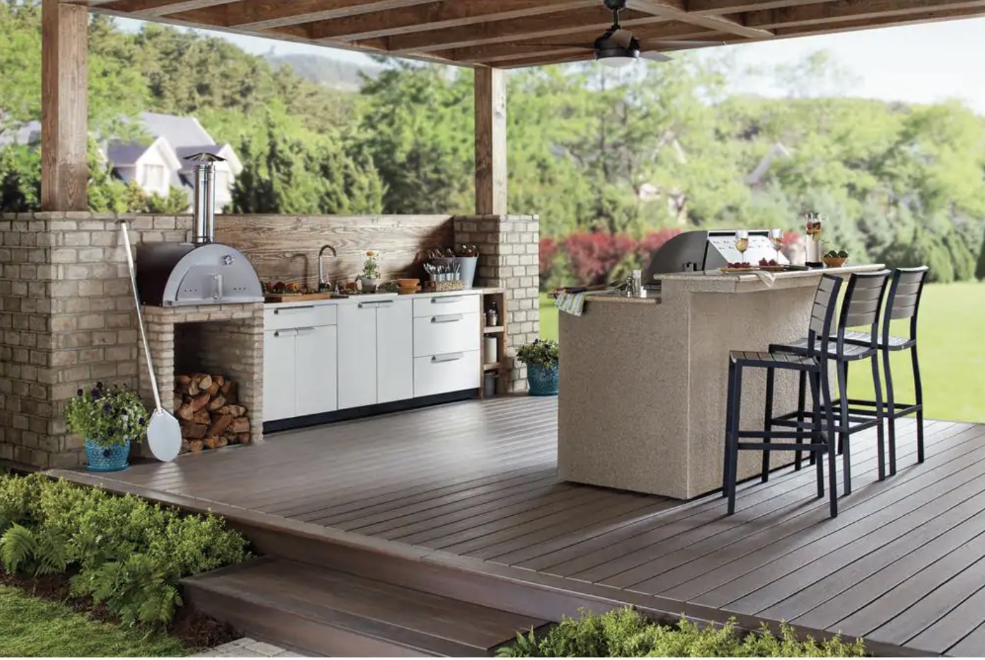 covered outdoor kitchen ideas