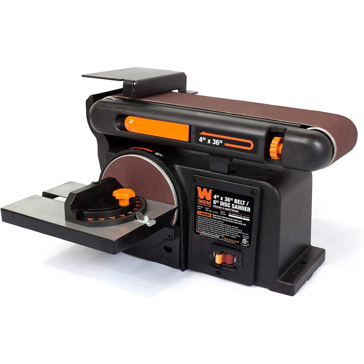 The Best Belt Sanders Option: Wen 6502T 4.3-Amp 4" x 36" Belt and 6" Sander