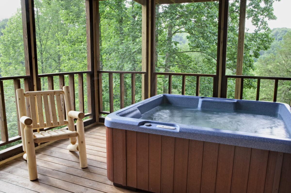 hot tub on deck