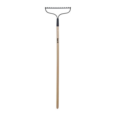 Anvil 51 Wood Handle Steel 14-Tine Bow Rake on white background