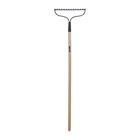  Anvil 51 Wood Handle Steel 14-Tine Bow Rake on white background